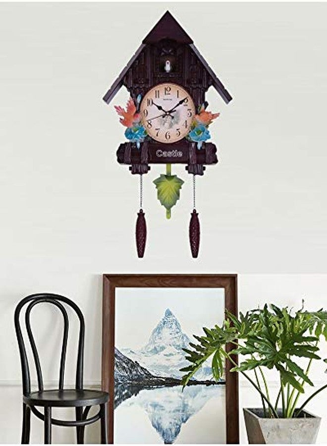 Three Secondz Cuckoo Wall Clock Lovely Children's Room Wall Clock - 65 cm x 16 cm x 37 cm - Fixed Door. Does not Open or Close (ChocoBrown) - Image 4